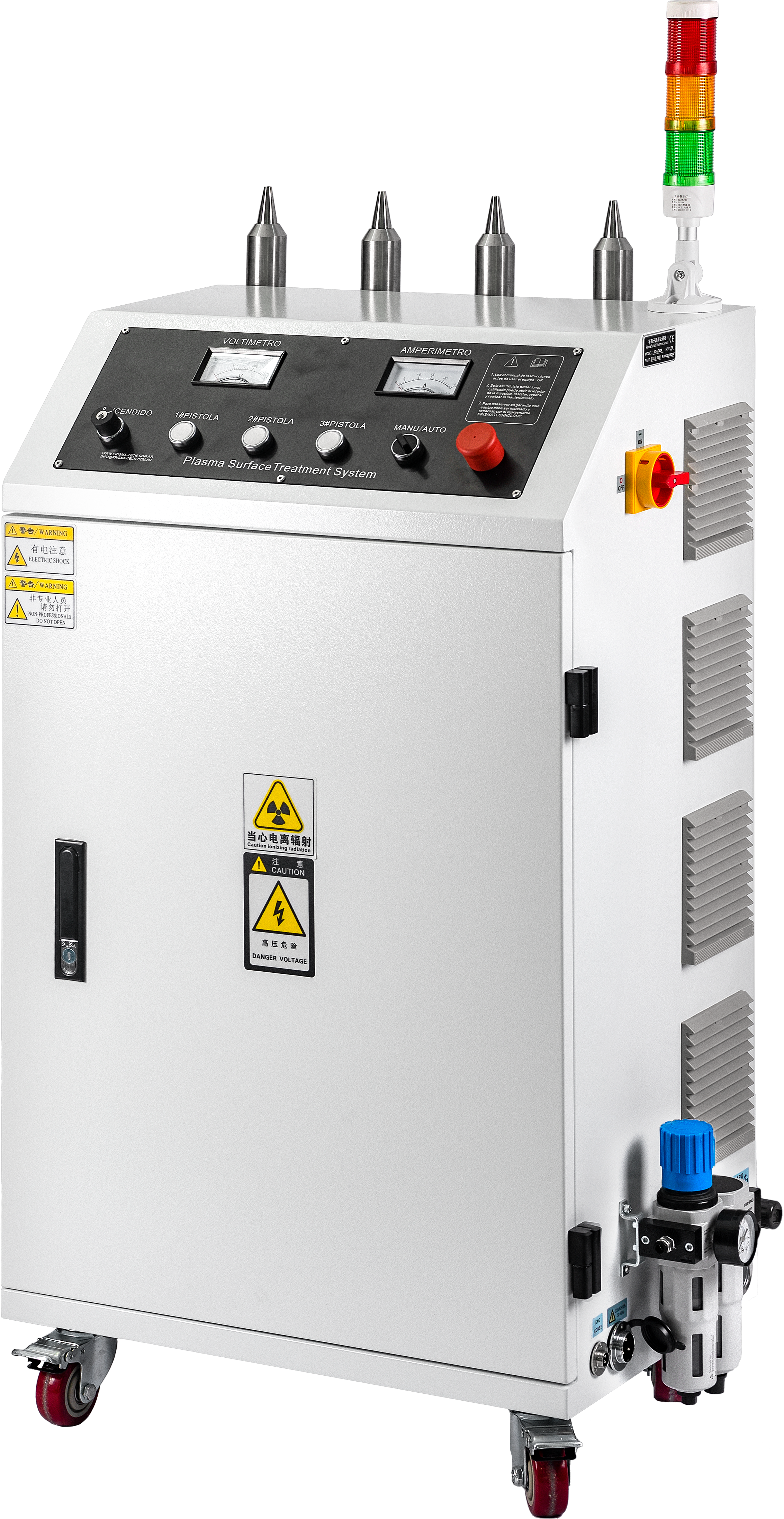 Máquina de superficie de tratamiento de plasma (cuatro pistola)